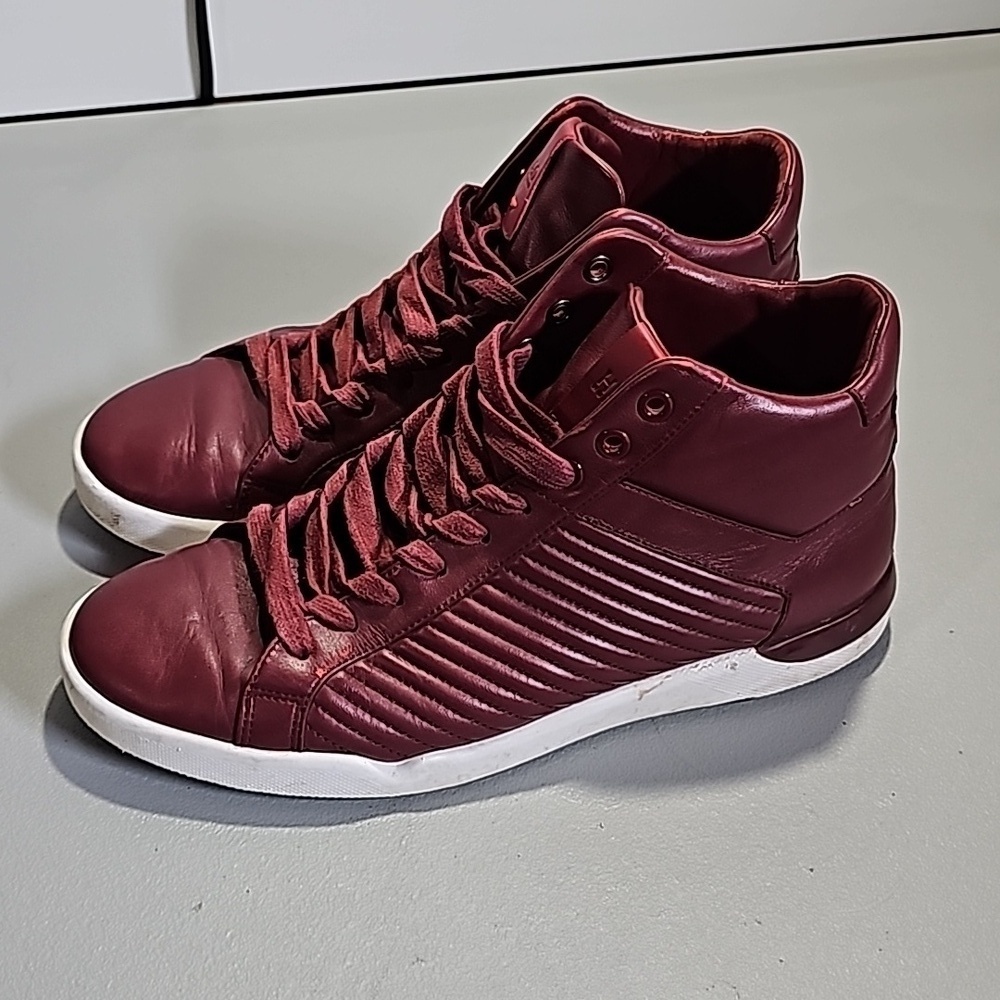 Hugo Boss maroon leather 40 shoes